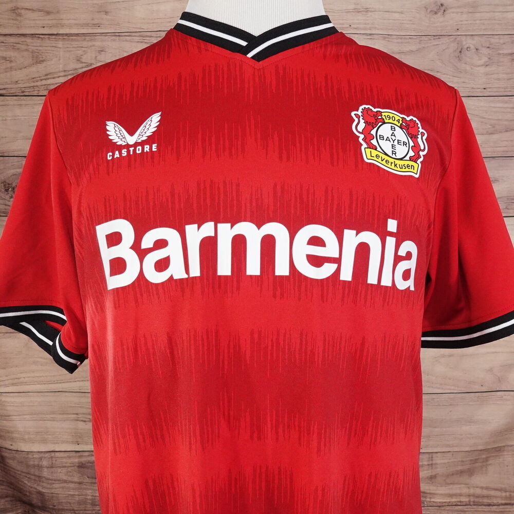 BAYER LEVERKUSEN HOME BARMENIA CASTORE SOCCER JERSEY SHIRT 22/23 SEASON 2XL‎
